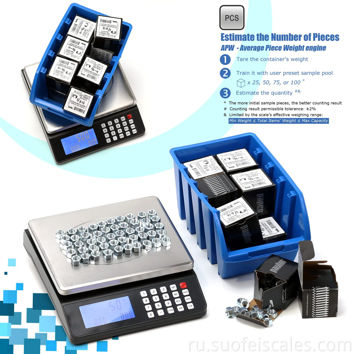 SF-202A 30 кг серии Suofei Digital Balanza Electronic Price Computing Scales с ЖК-дисплеем